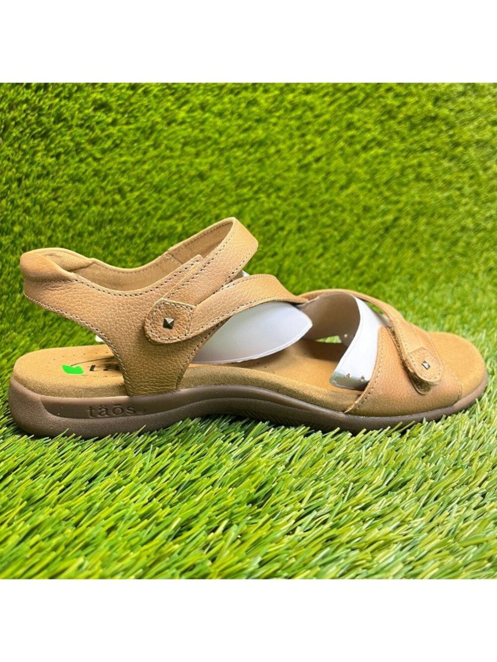 Taos Big Time Backstrap Womens Size 7 Brown Outdoor Leather Strappy Sandals